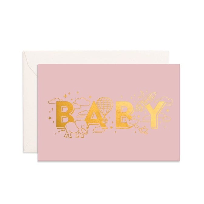 Baby Universe Dusty Rose Mini Greeting Card - Cards