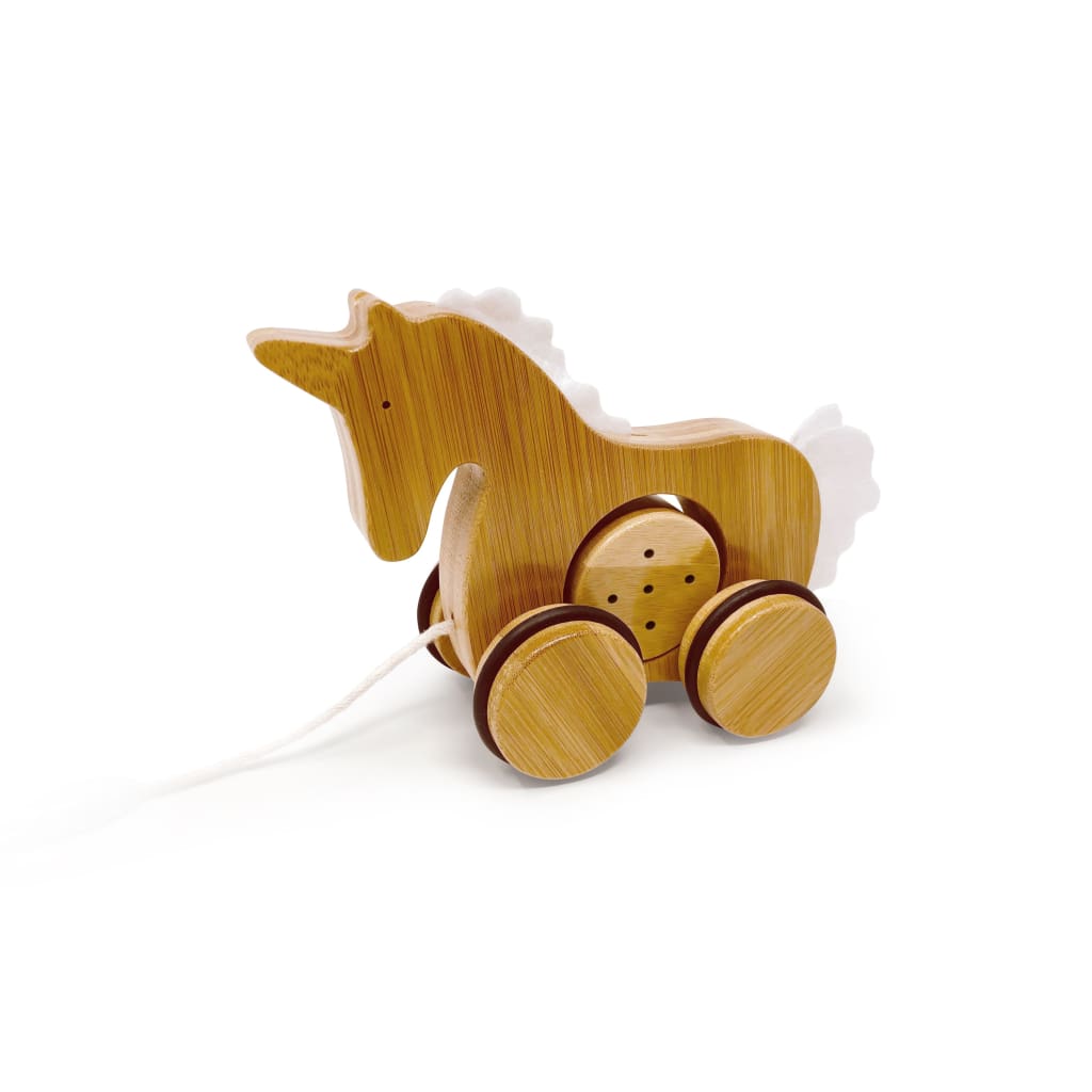 Bamboo Pull Toy - Unicorn - Toys