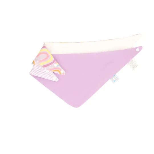 Bandana Bibs 2pk - Lilac Rainbows - Bibs