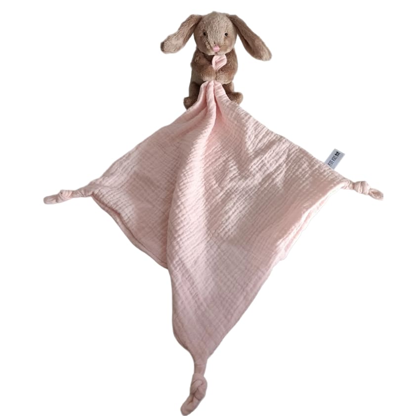 Bella Bunny Pink Muslin Comforter - Comforters &amp; Soothers