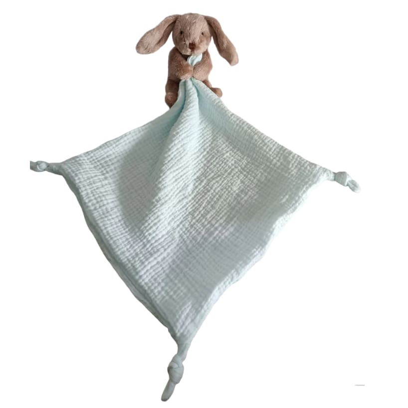 Benny the Bunny Blue Muslin Comforter - Comforters &amp; Soothers