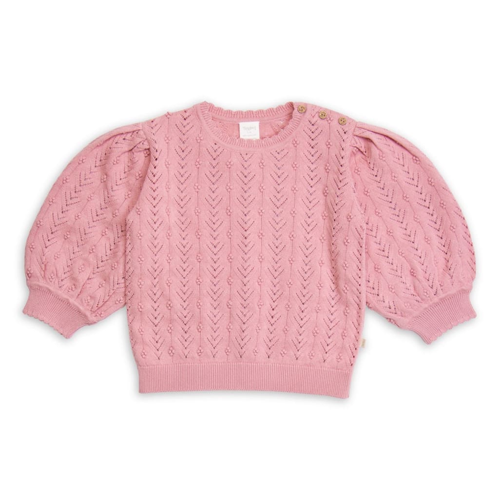 Berry Knit Sweater Rose - Baby Girl Clothing