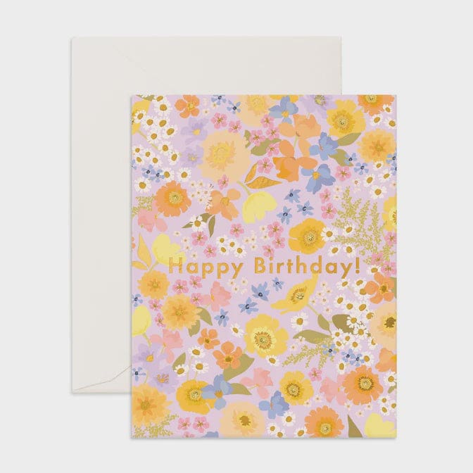 Birthday Floralscape Greeting Card - Greeting Cards