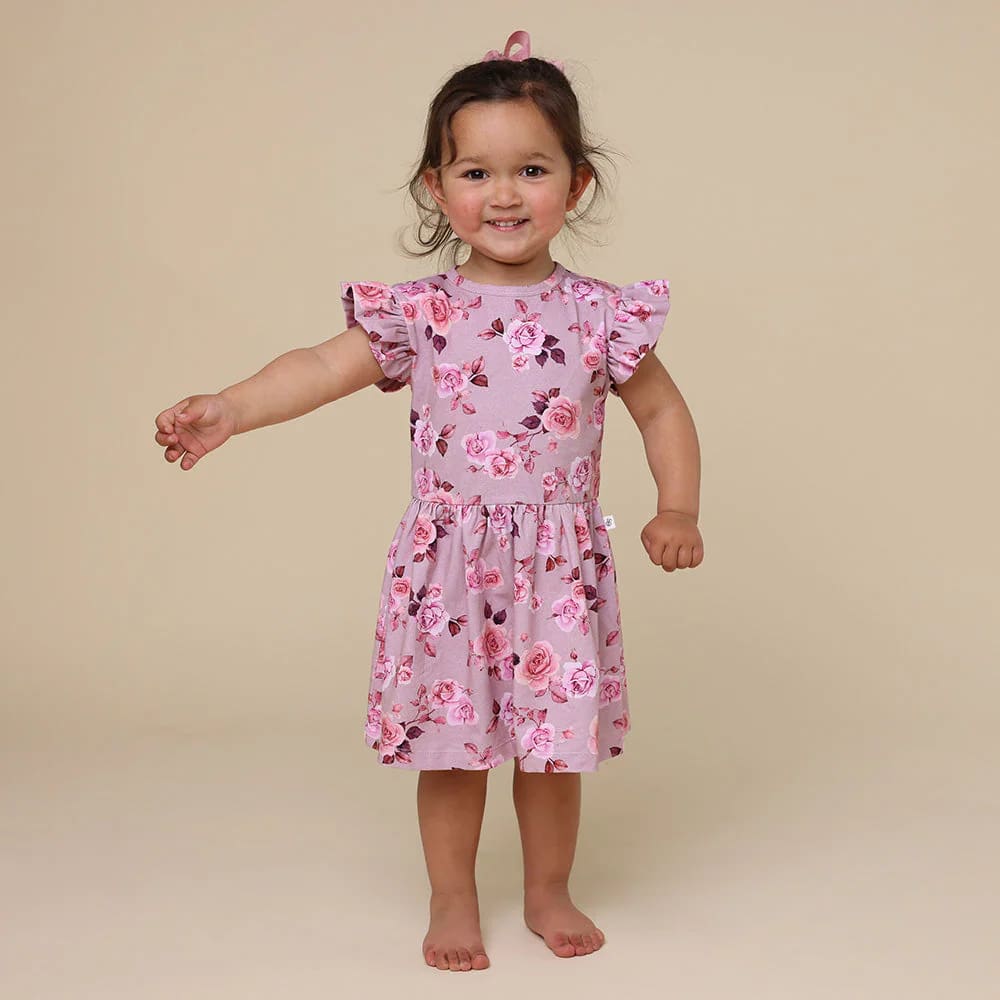 Blossom Short Sleeve Organic Dress - Baby Girl Clothing