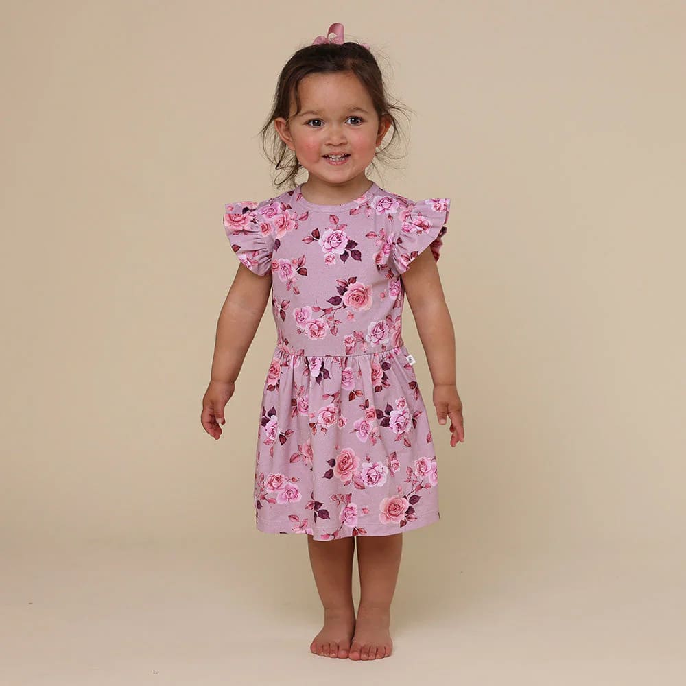 Blossom Short Sleeve Organic Dress - Baby Girl Clothing