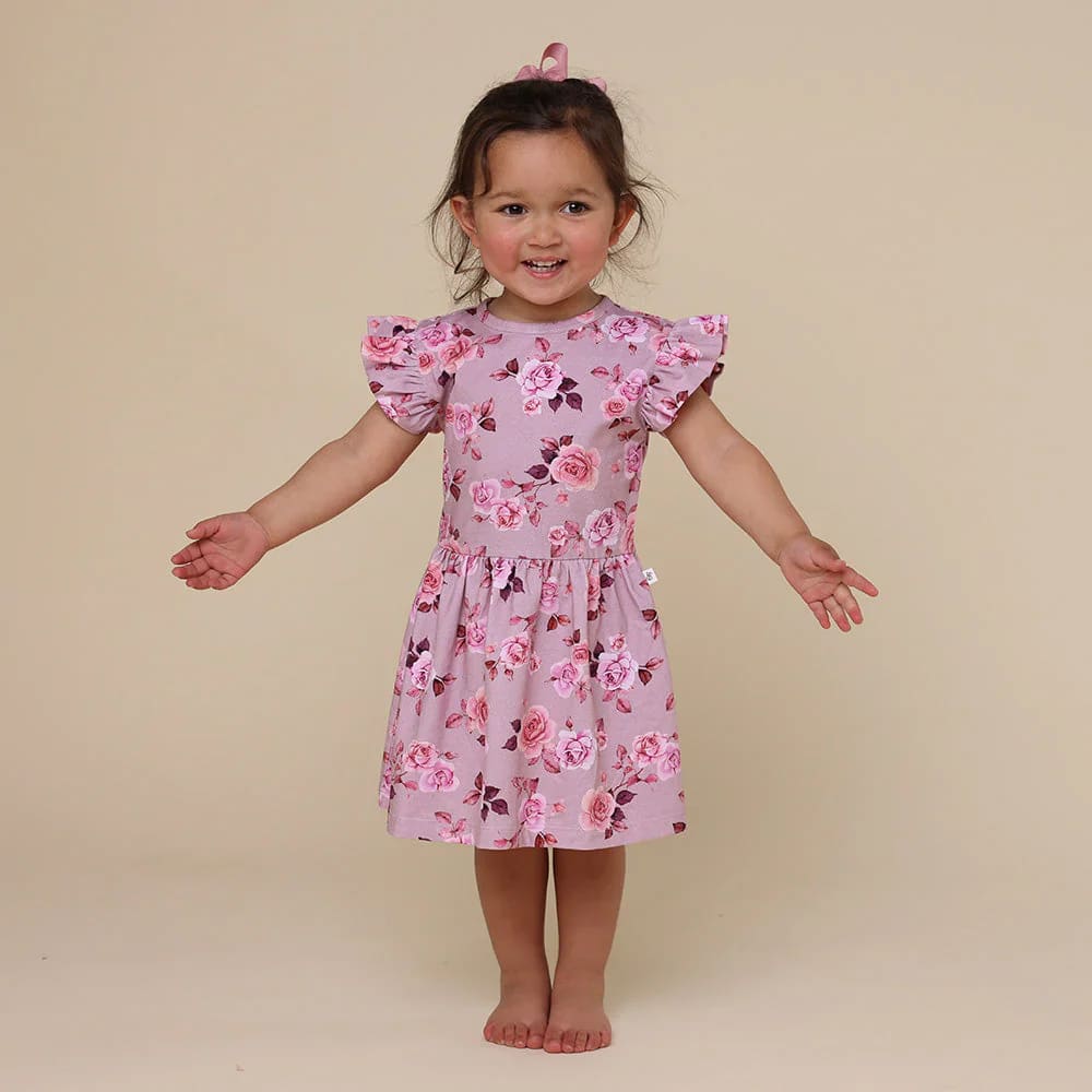 Blossom Short Sleeve Organic Dress - Baby Girl Clothing