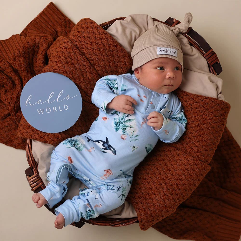 Blue Ocean Organic Growsuit - Baby Boy Clothing