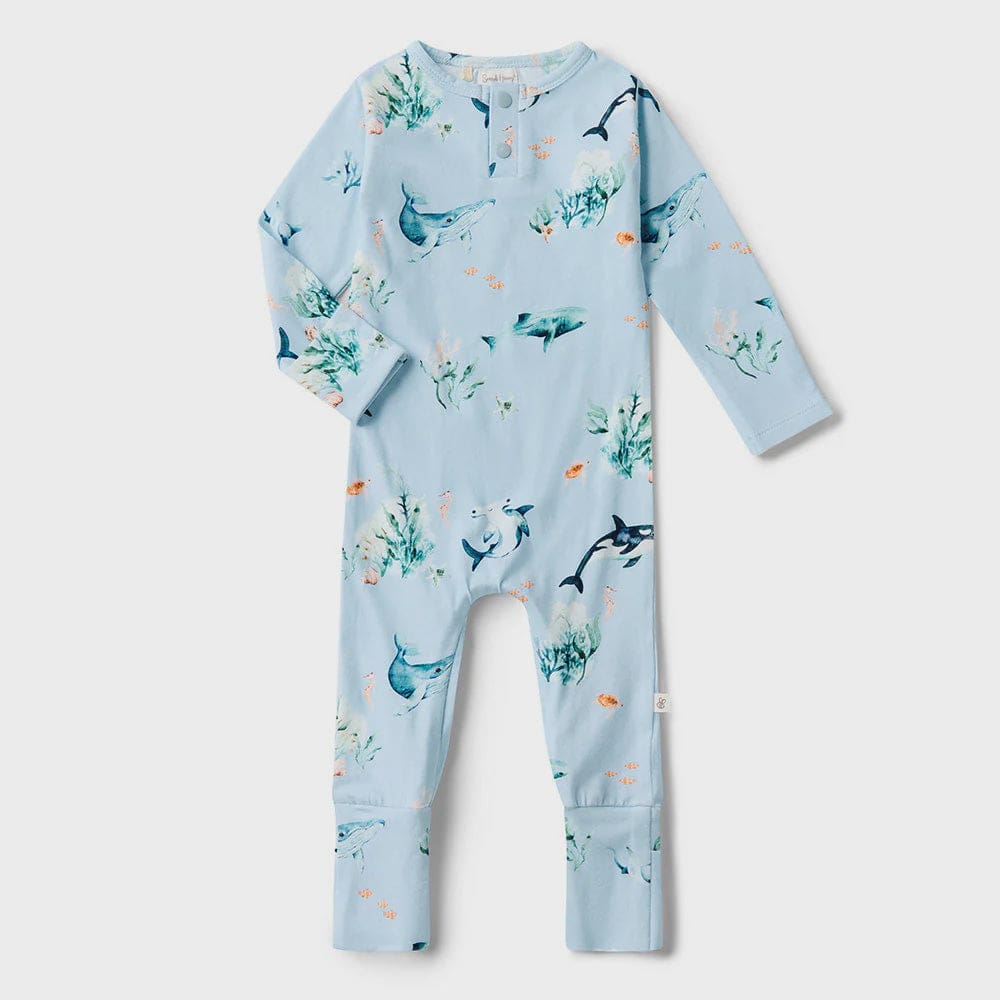 Blue Ocean Organic Growsuit - Baby Boy Clothing