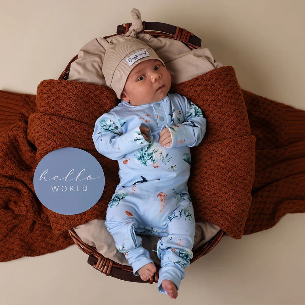 Blue Ocean Organic Growsuit - Baby Boy Clothing