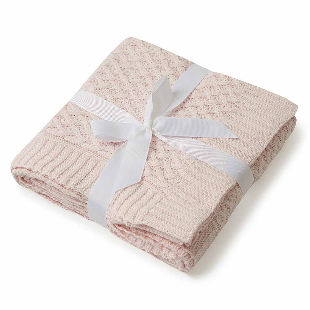 Blush Pink - Diamond Knit Baby Blanket - Sleep>Blankets
