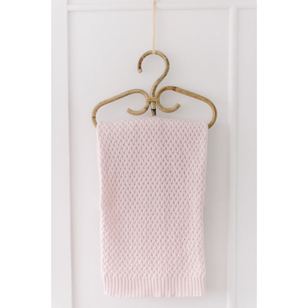 Blush Pink - Diamond Knit Baby Blanket - Sleep&gt;Blankets