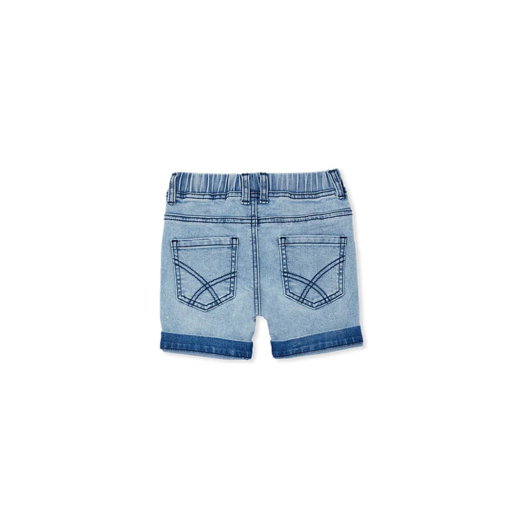 Boys Knit Denim Short - Clothing
