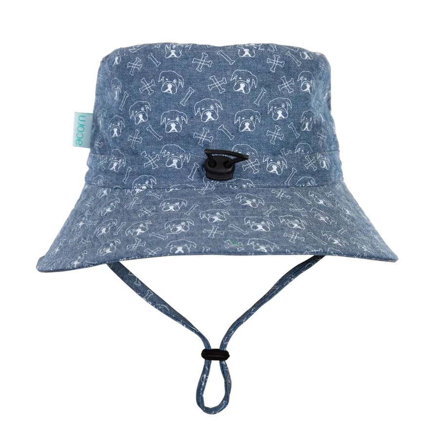 Bulldog Wide Brim Bucket Hat - Hats