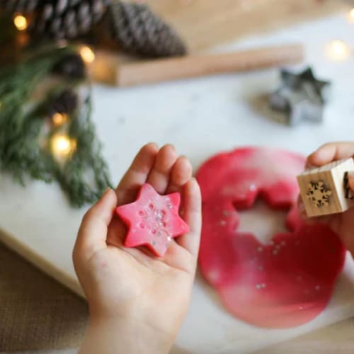 Candy Cane Playdough - Christmas