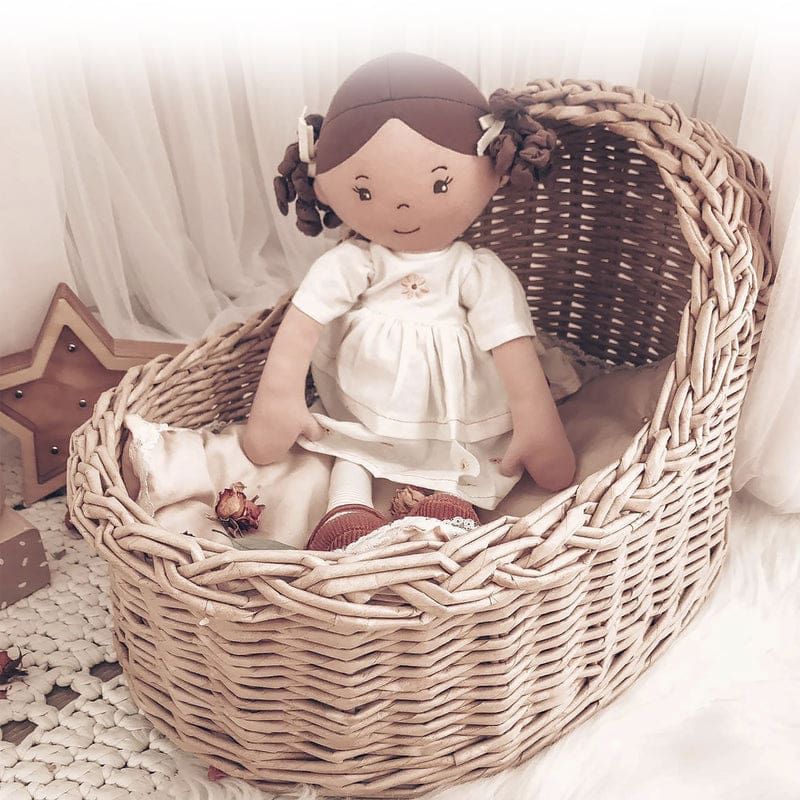 Cecilia Linen Doll with Brown Hair - Soft Toys