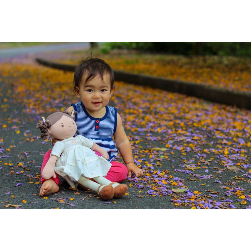 Cecilia Linen Doll with Brown Hair - Soft Toys