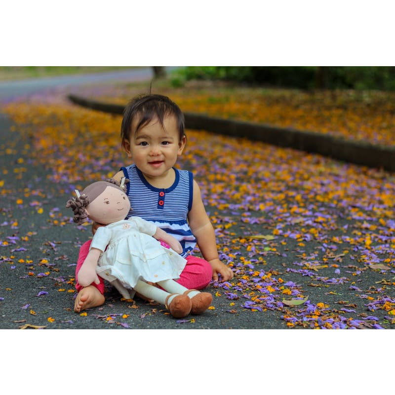 Cecilia Linen Doll with Brown Hair - Soft Toys