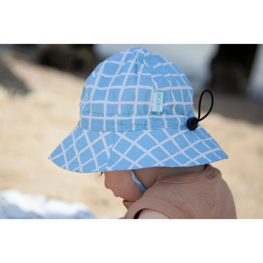 Checks Wide Brim Infant Sunhat - 0-9 Mths (XS, 46cm) - Hats