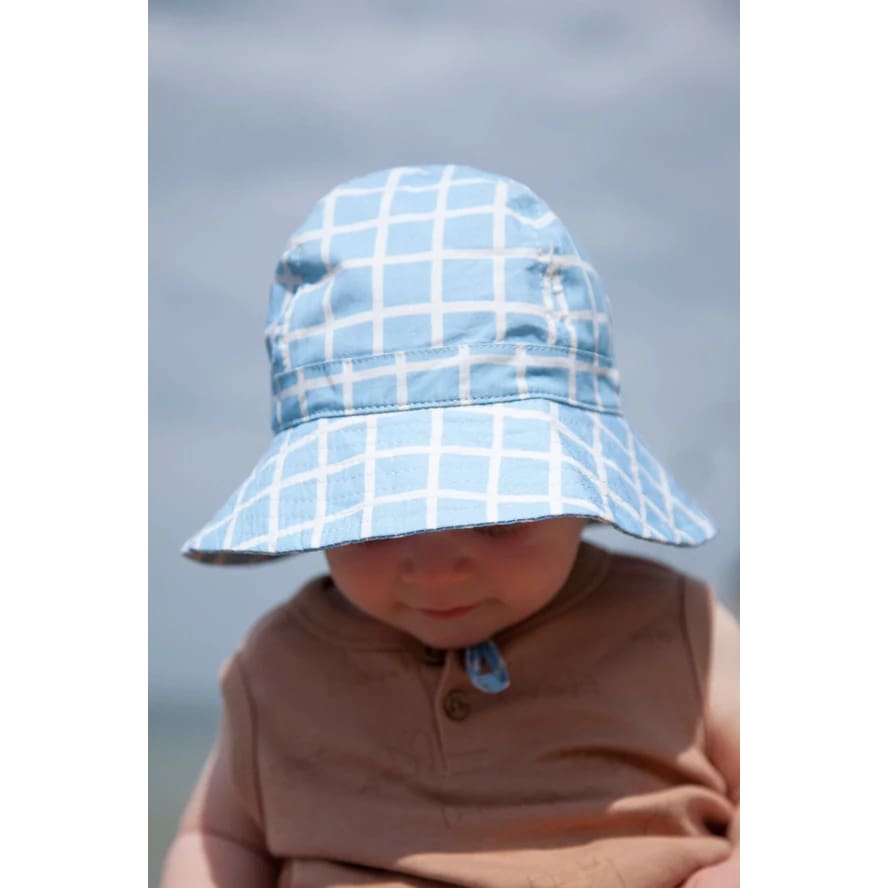 Checks Wide Brim Infant Sunhat - 0-9 Mths (XS, 46cm) - Hats