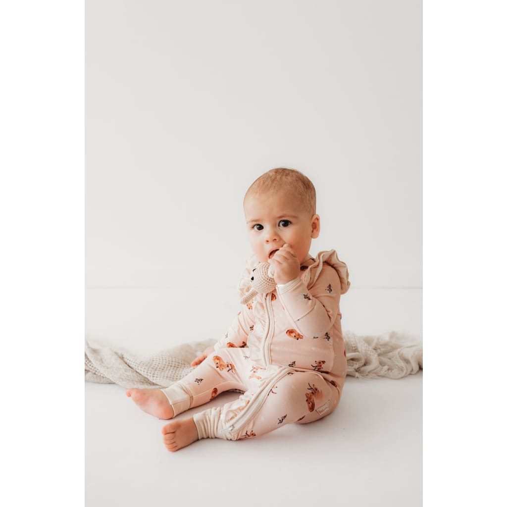 Classic Fawn - Bamboo Zipsuit Girls Baby Clothing
