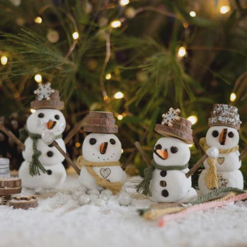 Clay Snowmen - Christmas