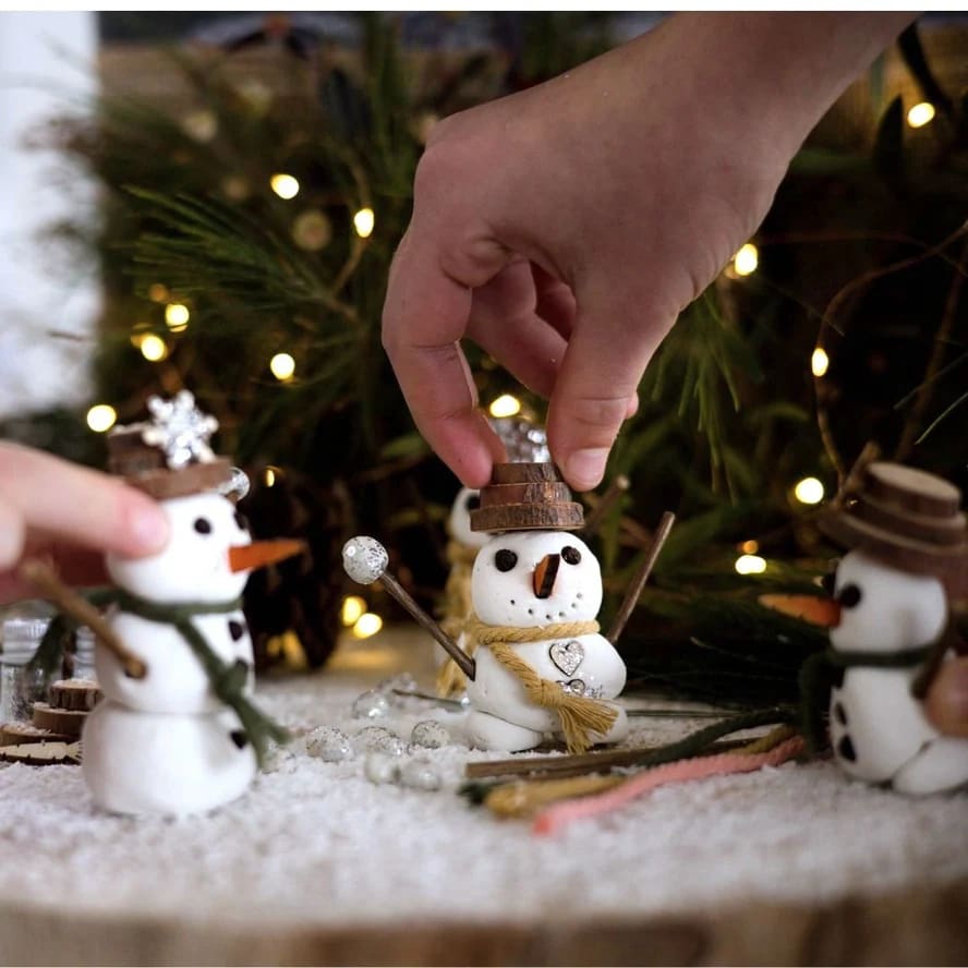 Clay Snowmen - Christmas