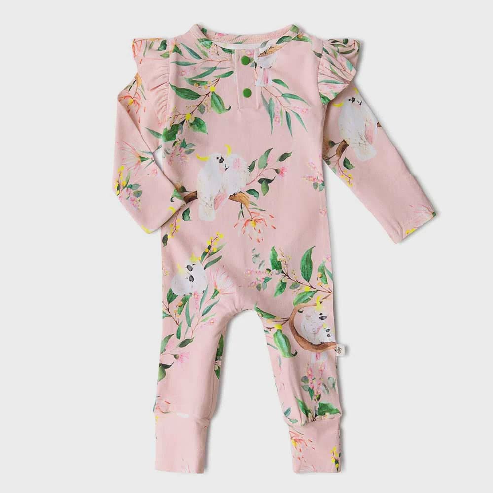 Cockatoo Organic Growsuit - Girls Baby Clothing