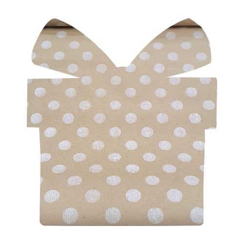 Complimentary Gift Wrap - White Spots Kraft - Gift