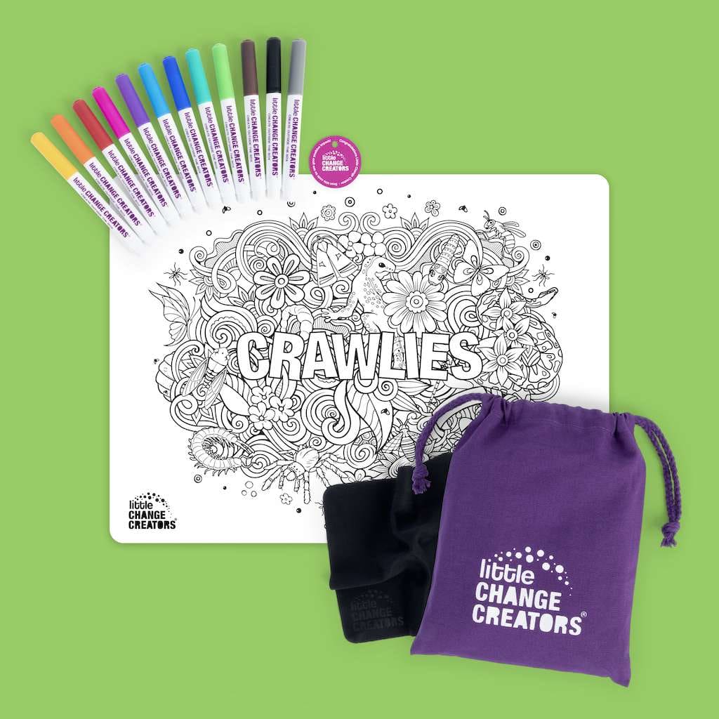 CRAWLIES Re-FUN-able Colouring Set - Arts & Crafts