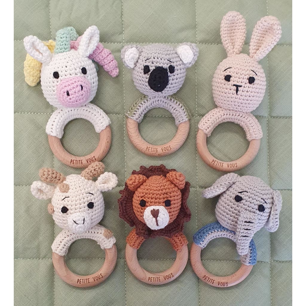 Crochet Ring Rattle- Petite Vous - Baby Rattles