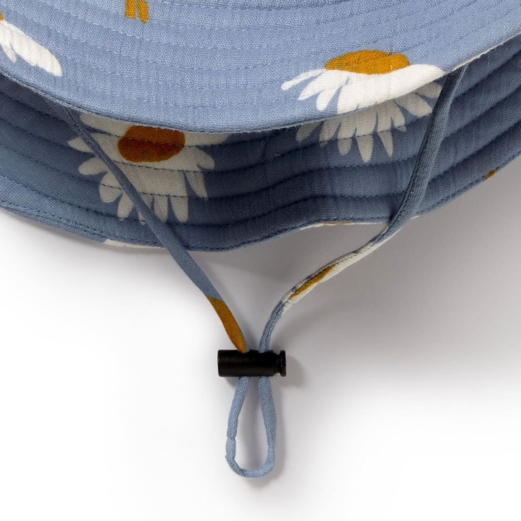 Daisy Floral Organic Crinkle Sunhat - Hats