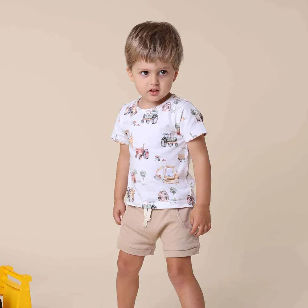 Diggers &amp; Tractors Organic T - Shirt - Baby Boy Clothing