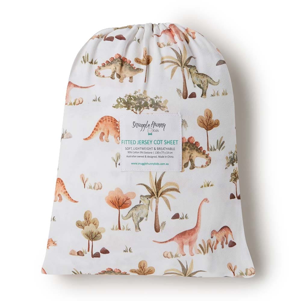 Dino Fitted Cot Sheet - Bedding