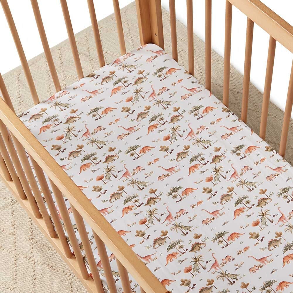Dino Fitted Cot Sheet - Bedding
