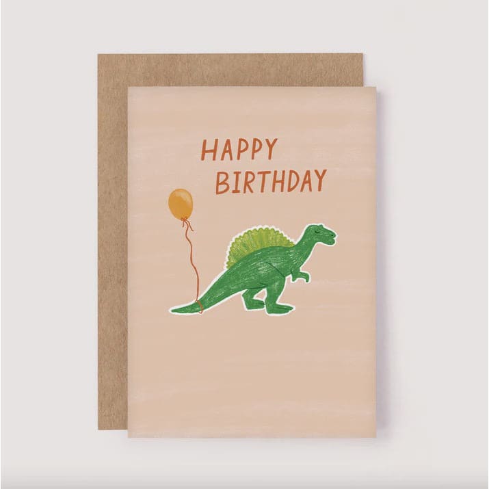 Dinosaur Happy Birthday Card - Greeting Cards