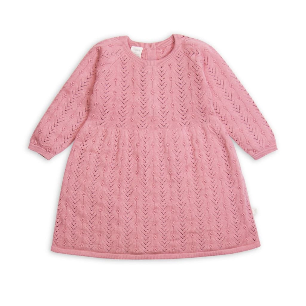 Dress Berry Knit Rose - Toddler 2 - 3yr Girls Clothing