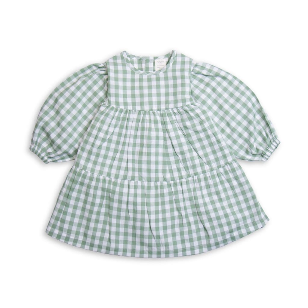 Dress Layered Basil Gingham - Baby Girl Clothing