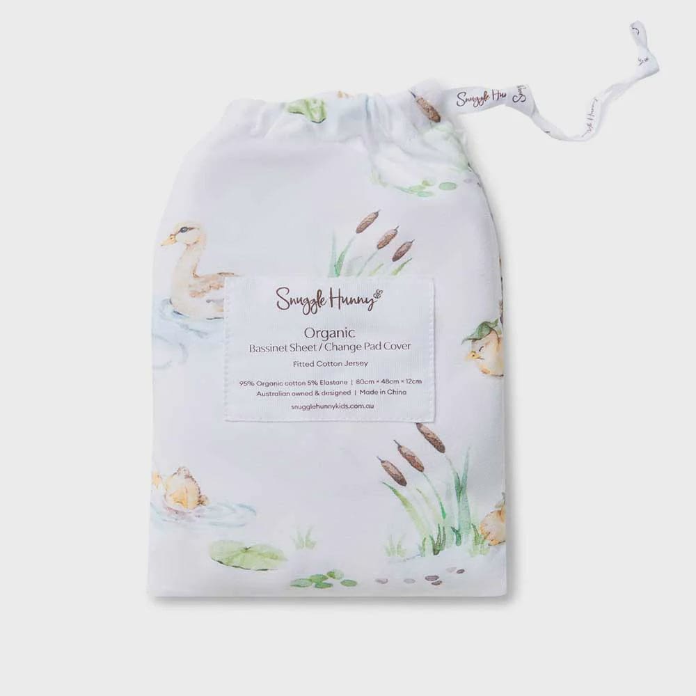 Duck Pond Bassinet Sheet/Change Pad Cover - & Cot Sheets
