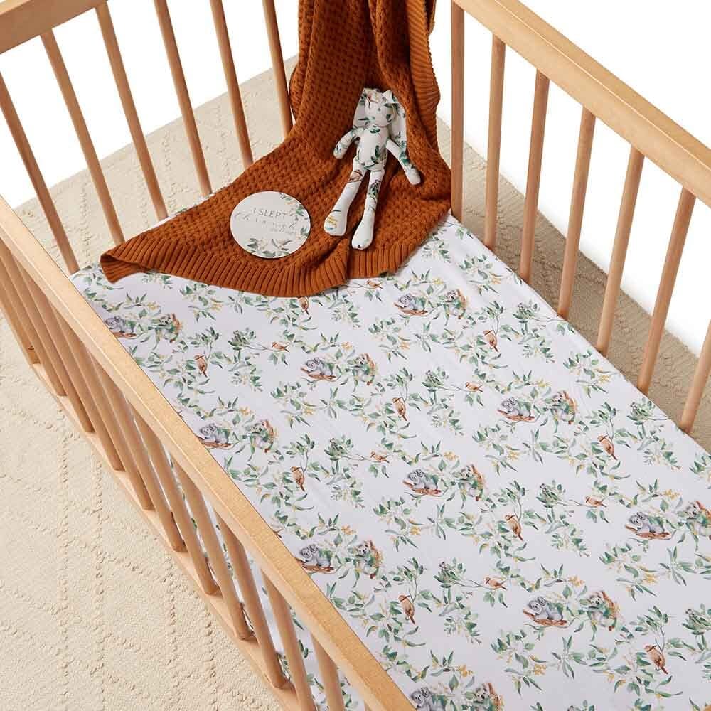 Eucalypt - Fitted Jersey Cot Sheet - Baby Boy Clothing