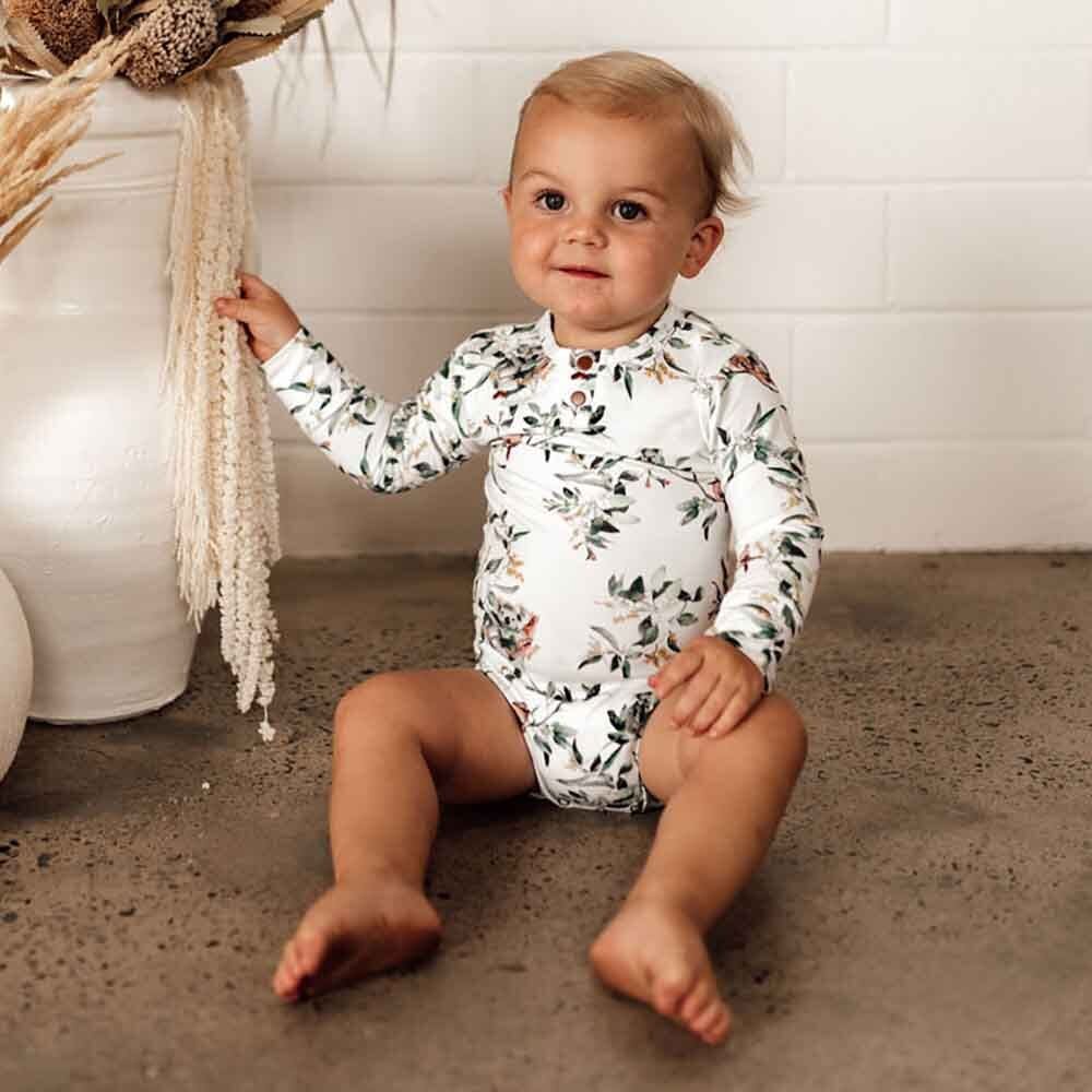 Eucalypt Long Sleeve Bodysuit - Baby Boy Clothing