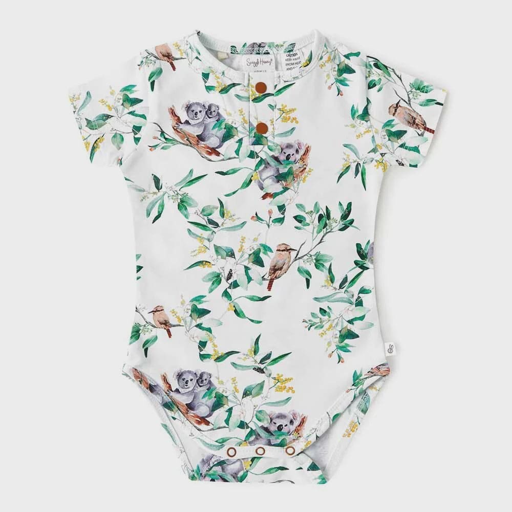 Eucalypt Organic Short Sleeve Bodysuit - Baby Boy Clothing