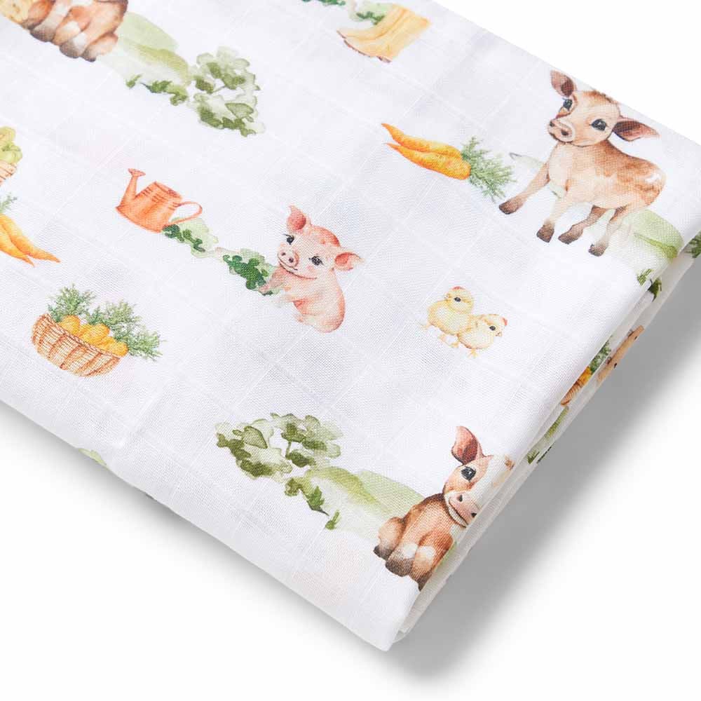 Farm Organic Muslin Wrap - Muslins &amp; Swaddle Wraps