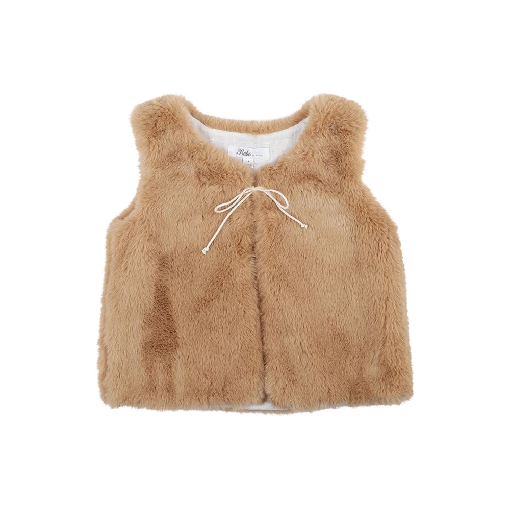Faye Faux Fur Vest 3 - 7Y - Girls Clothing
