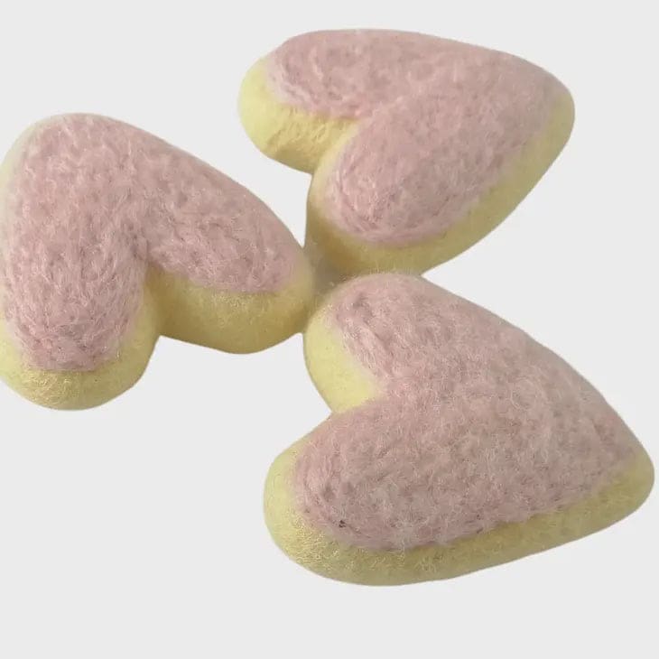 Felt Heart Biscuit 3pk - Kitchen Toys