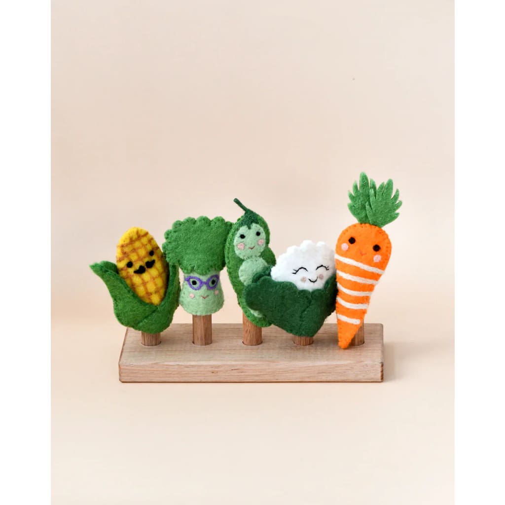 Felt Vegetables Finger Puppets Set - Puppets