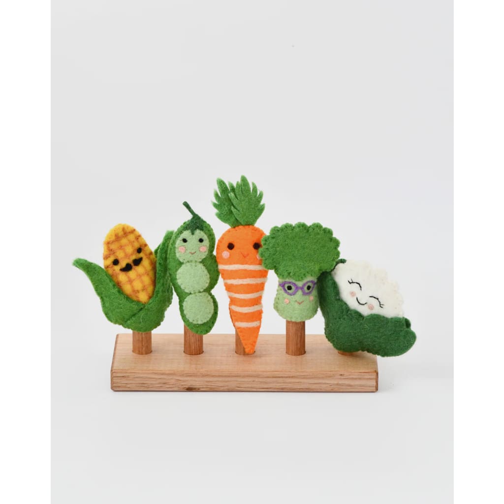 Felt Vegetables Finger Puppets Set - Puppets