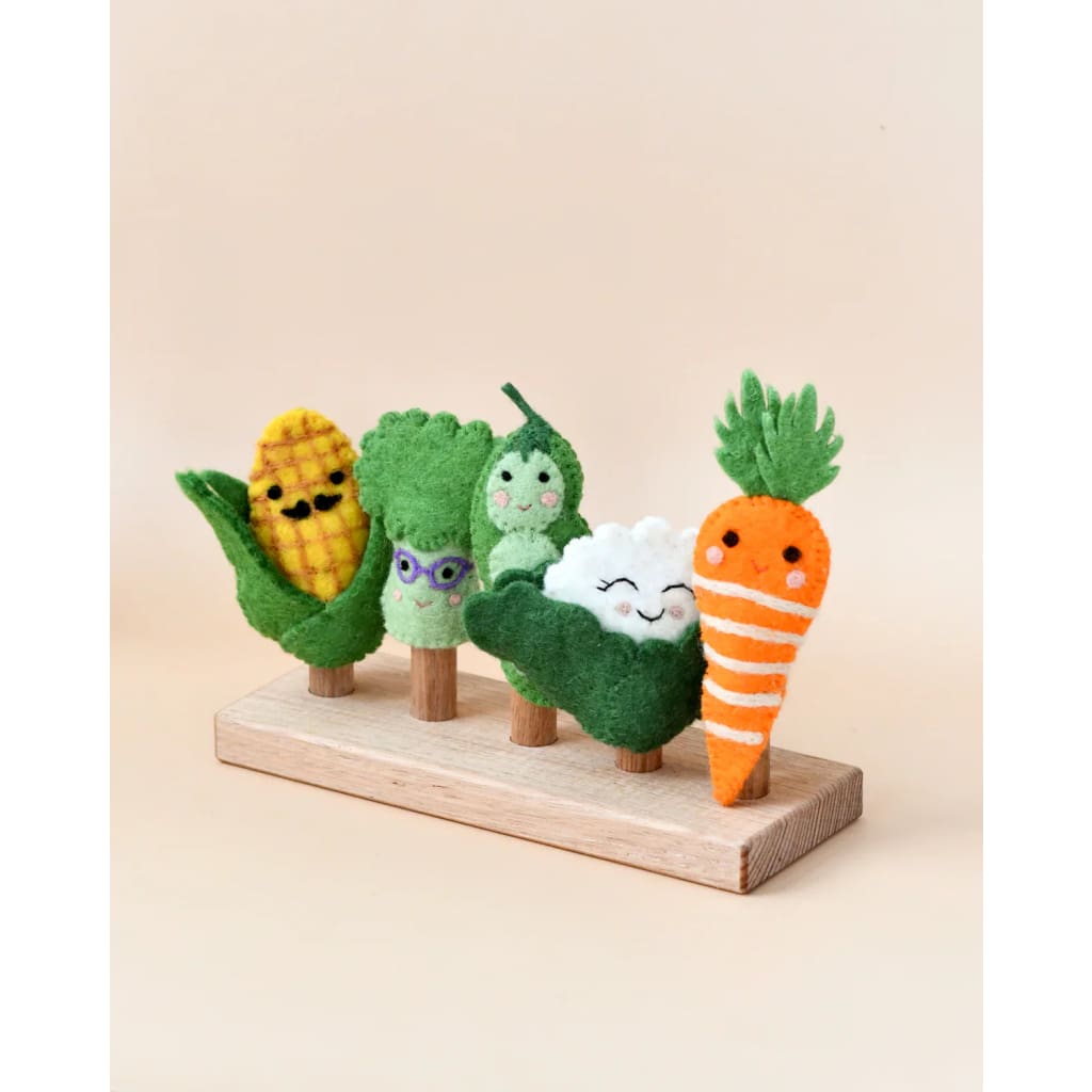 Felt Vegetables Finger Puppets Set - Puppets