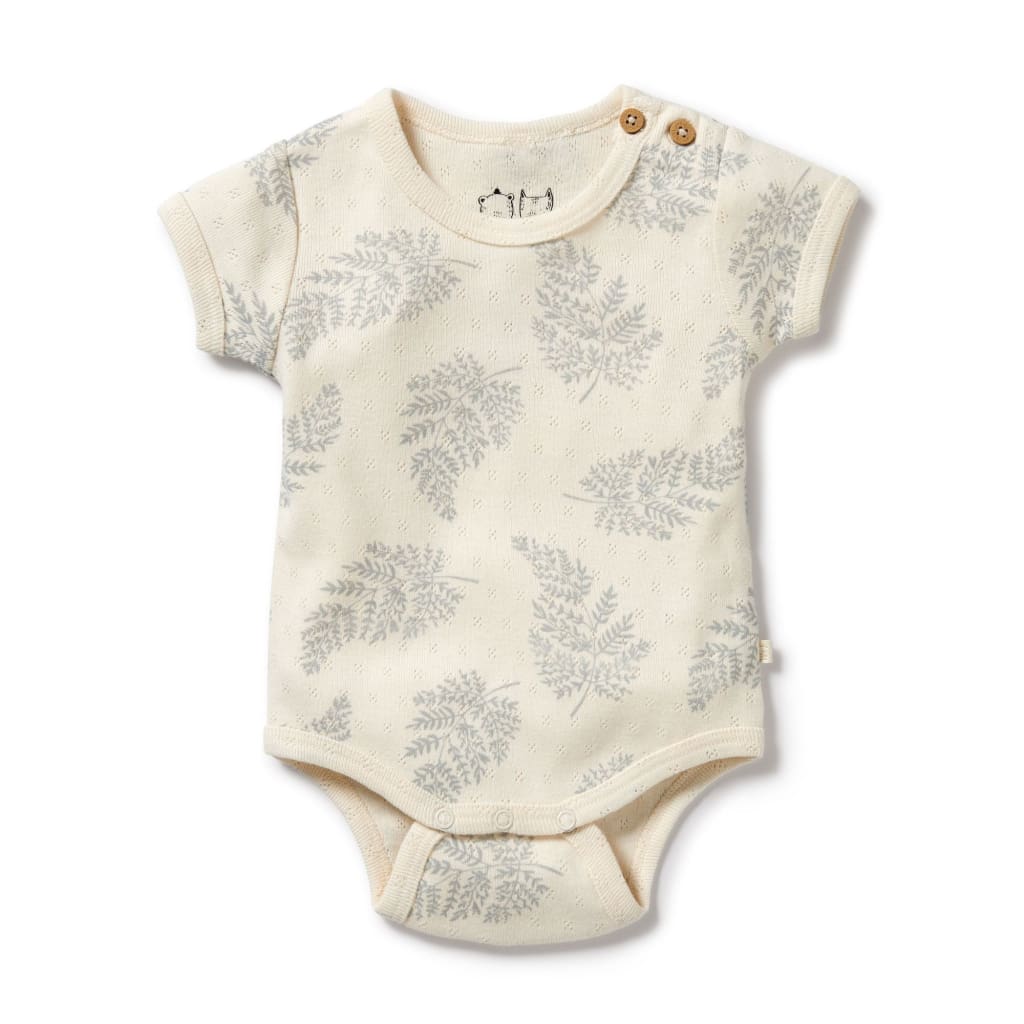 Forever Ferns Organic Pointelle Bodysuit - Baby Boy Clothing