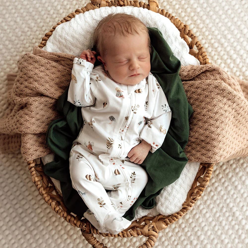 Garden Friends Organic Snuggle Sleepsuit Zip Footie - Baby Boy Clothing