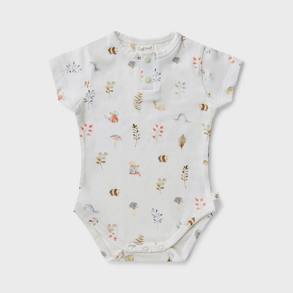 Garden Friends Short Sleeve Organic Bodysuit - Baby Boy Clothing